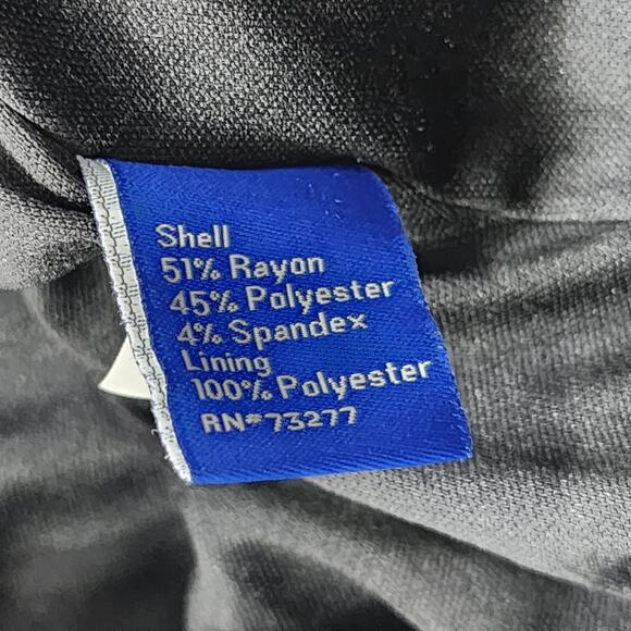 Apt. 9 Skirt Womens L Black Gray Marled Slub Textured Knit Pull On Pencil Slit - Picture 4 of 8